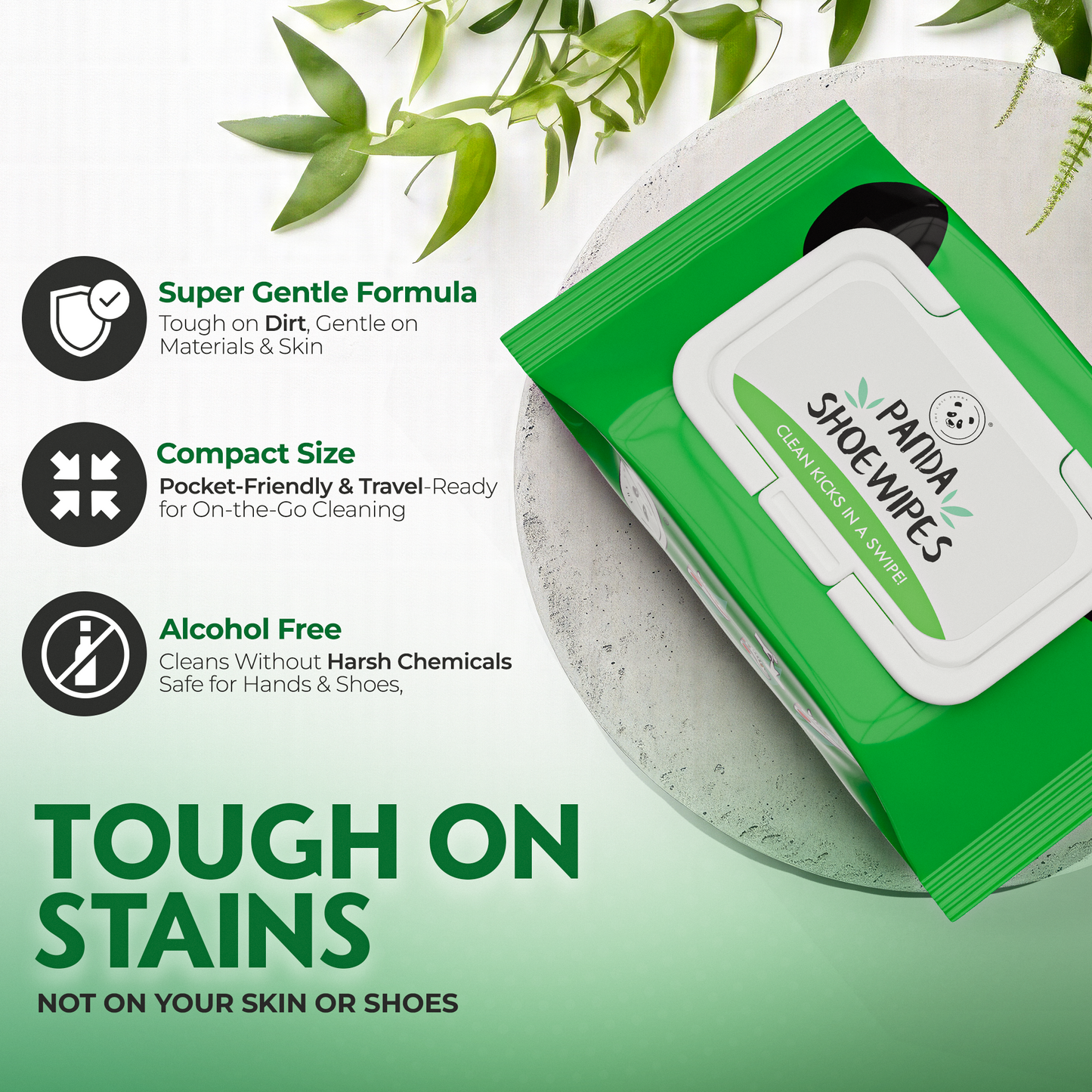PANDA Shoe Cleaning Wipes - Removes Dirt, Grime, Dust, and More!