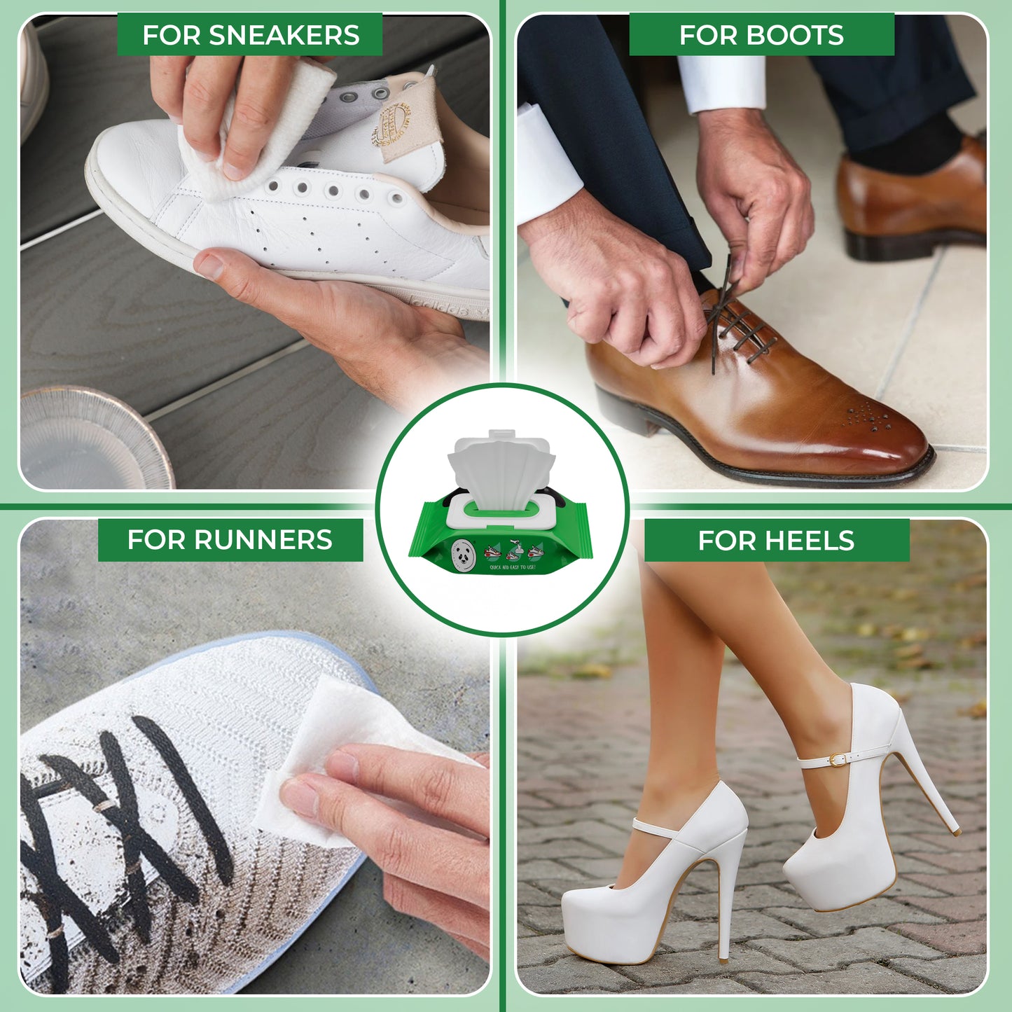 PANDA Shoe Cleaning Wipes - Removes Dirt, Grime, Dust, and More!