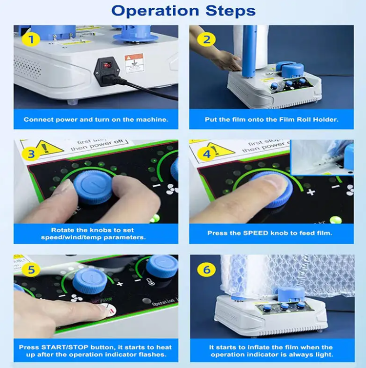 Air bubble wrap machine