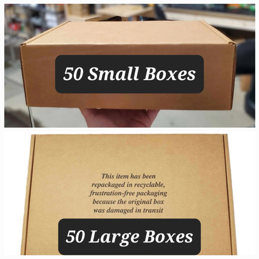 COMBO Pack - Replacement Shoe Boxes (50 Large and 50 Small)
