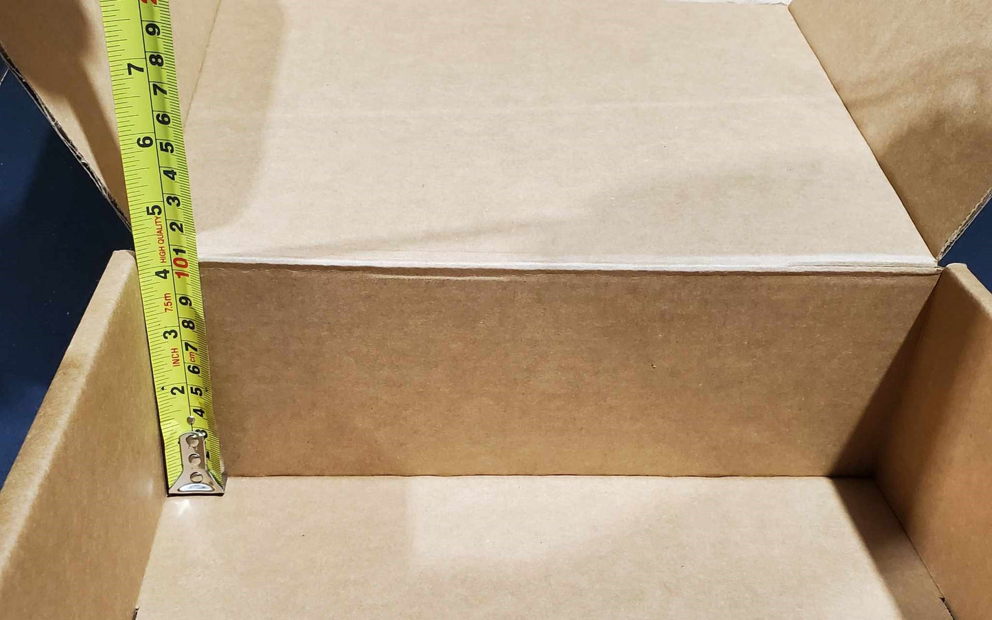 (NEW SMALLER SIZE! ) BEST Shipping and Replacement SHOE BOXES - HEAVY DUTY - 12" X 9" X 4.125" - Self Locking - Repackaging Message on The Box - Fast, Easy to Build