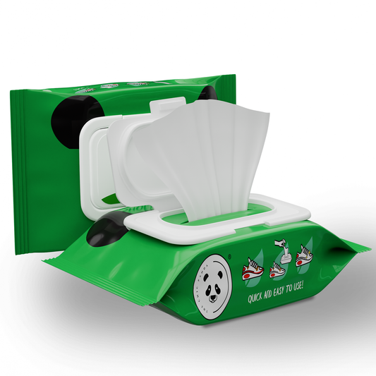PANDA Shoe Cleaning Wipes. Removes Dirt, Grime, Dust, etc! Clean Sneakers Quick Wipes for Sneakers.