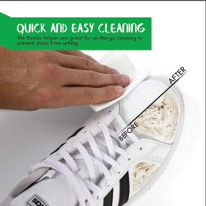 PANDA Shoe Cleaning Wipes. Removes Dirt, Grime, Dust, etc! Clean Sneakers Quick Wipes for Sneakers.