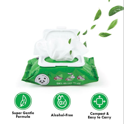 PANDA Shoe Cleaning Wipes. Removes Dirt, Grime, Dust, etc! Clean Sneakers Quick Wipes for Sneakers.